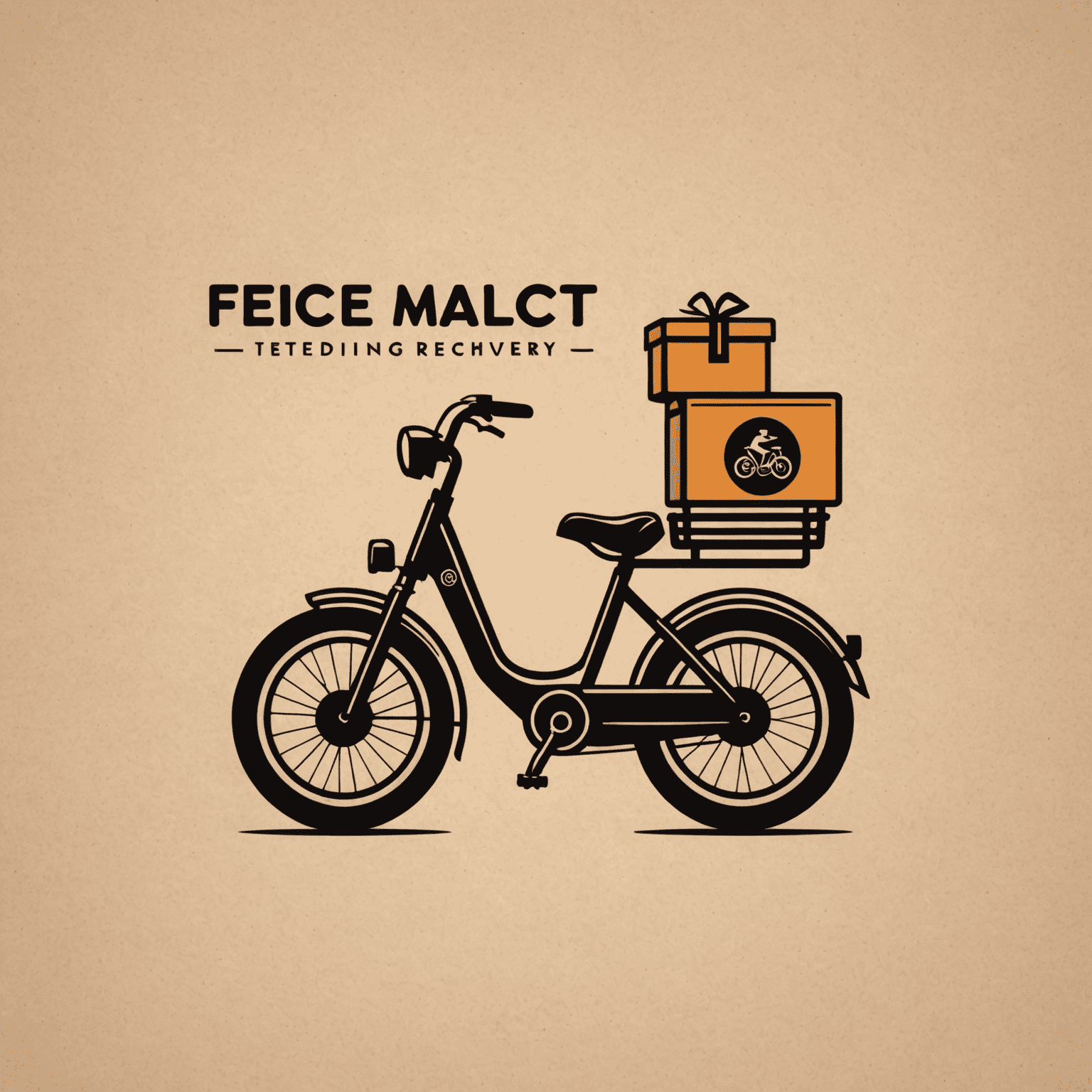 Food delivery company logo featuring a stylized delivery bike or food icon