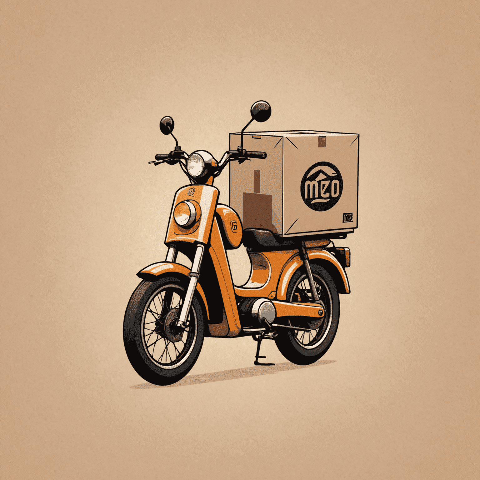 Food delivery company logo featuring a stylized delivery bike or food icon