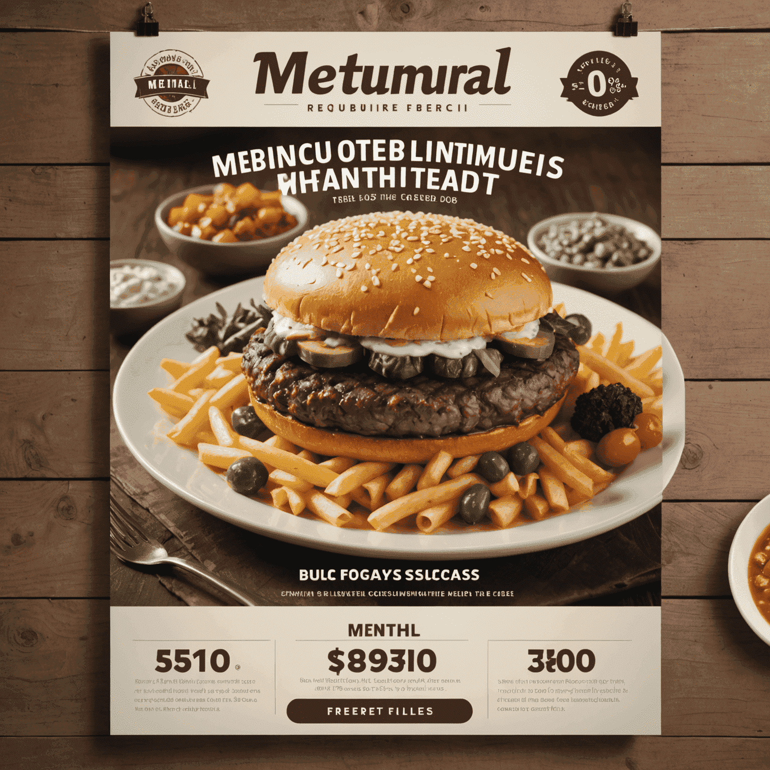 An eye-catching promotional banner featuring discounted menu items, special combo deals, and a countdown timer to create urgency for the current month's promotion